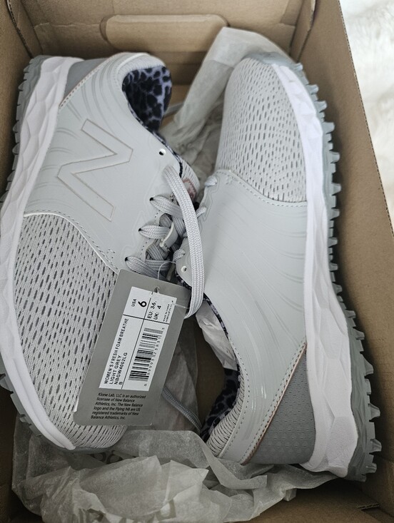 New Balance Shoes - New In Box New Balance Womens Fresh Foam Breathe Golf Shoes - Light Grey Sz 6
